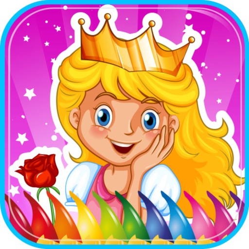 Draw Princess: Book Paint Color Icon