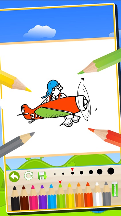 Vehicles Airplanes Trains Coloring Book : Kids Easy Paint Fun Drawing Games screenshot-4