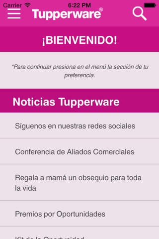 Tupperware Venezuela screenshot 2