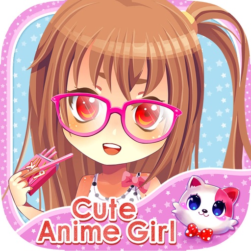 Cute Anime Girl - Girls Makeup, Dressup,and Makeover Games Icon