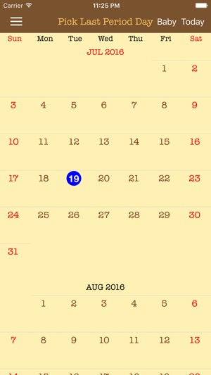 pregnancy calendar countdown