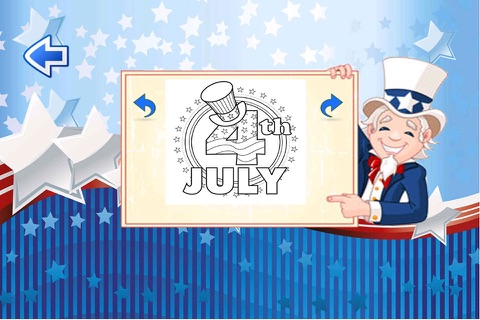 4th of July Independence Day Coloring Pages of United States Of America 2016 screenshot 3