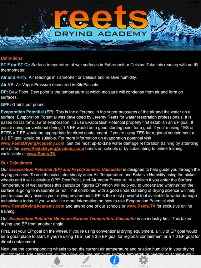 ReetsDryCalc-iPad - Reets Drying Psychrometric(圖4)-速報App