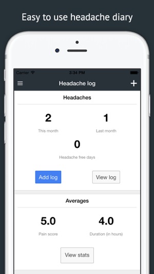 Headache log - an easy way to keep a headache diary(圖1)-速報App