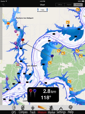 Oklahoma lakes GPS Charts Pro screenshot 2