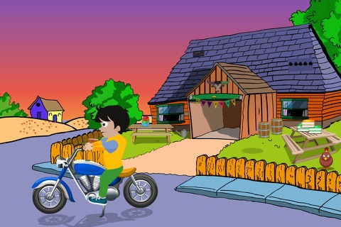 Cute Boy Motorcycle Escape screenshot 2