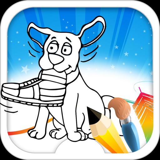 Dog Coloring Book Icon