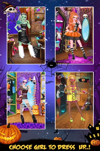 Monster Girl Party Dress Up - Halloween Fashion Party Studio Salon Game For Kids screenshot 2
