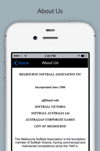 Melbourne Softball Association screenshot 4