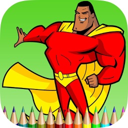 The Heroes Coloring Book: Learn to color and draw superhero, Free games for children