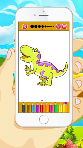 恐竜のぬりえ - 子供と幼児のための教育のぬりえゲーム無料のおすすめ画像2