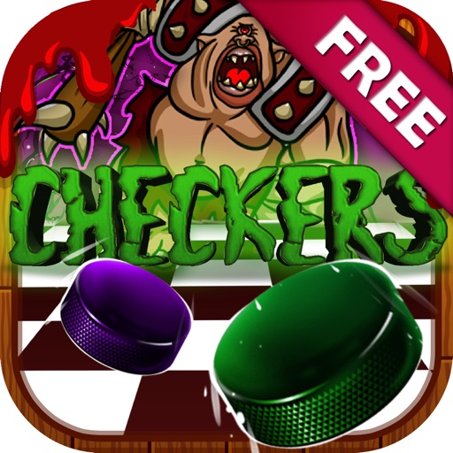 Checkers Board Puzzle Free - “ Monsters and Beasts Game with Friends Edition ” icon