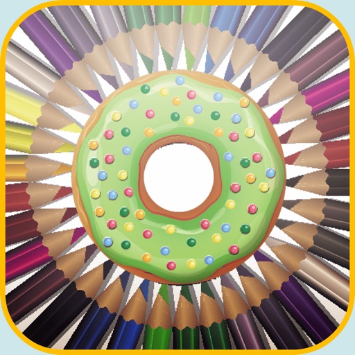 hot explosive donuts - donut shot games Learning coloring Book for Kids icon
