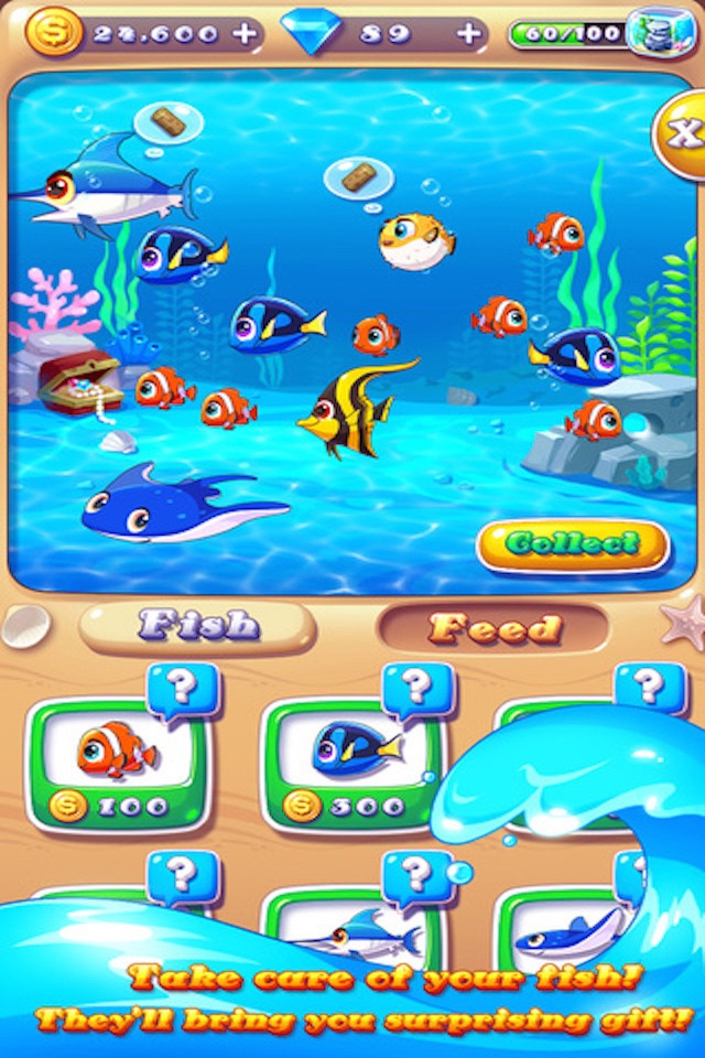 Ocean World - 3 match Mermaid rescue puzzle game screenshot 4