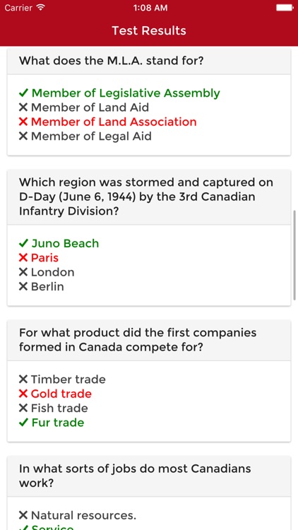 Canadian Citizenship Test 2017 Practice Questions screenshot-4