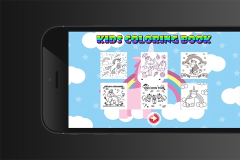 Kids Coloring Book Unicorn  - Educational Learning Games For Kids And Toddler screenshot 2
