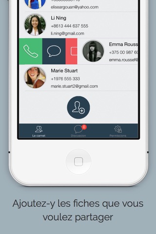 Dizzit : share customized address books, for family, colleagues, or teammates screenshot 2