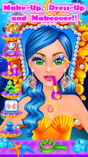 Mermaid Beauty Salon - Makeup & Makeover Kids Game(圖3)-速報App