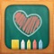 An entertainment app that turns your iPhone or iPad into a virtual chalkboard