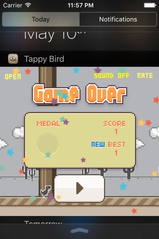 Steve - The Jumping Dinosaur Widget Game and Tappy Bird screenshot 2