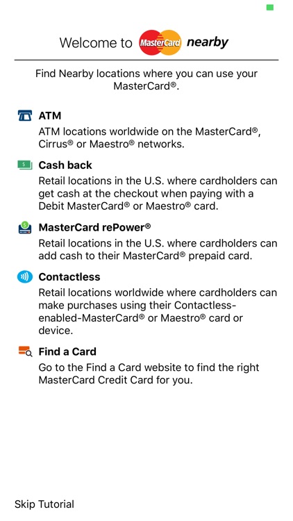 MasterCard Nearby