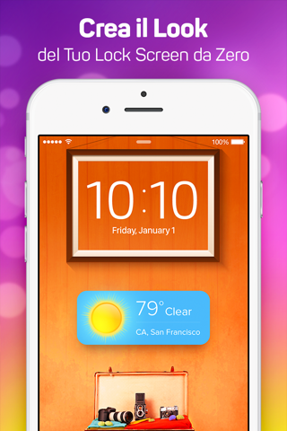 Lock Screen Designer Free - Lockscreen Themes and Live Wallpapers for iPhone. screenshot 2