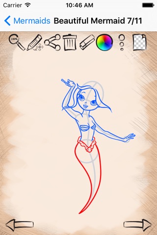 Let's Draw Famous Mermaids Version screenshot 3