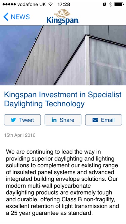 Kingspan News