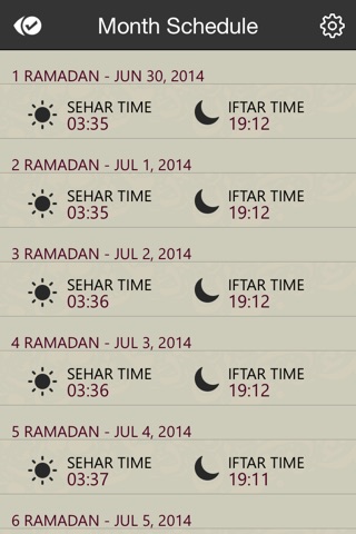 Ramadan Schedule screenshot 4