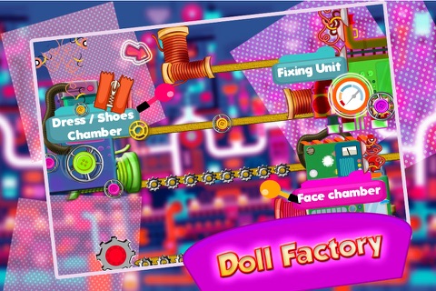 Girl's Fashion Doll Factory Simulator - Dress up & makeover customized dolly in this doll maker game screenshot 2