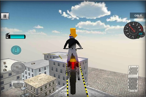 Crazy Rooftop Bike Stunts 3D screenshot 4