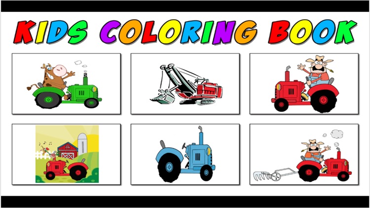 Tractor coloring book - Tractor coloring games Learning Book free for Kids