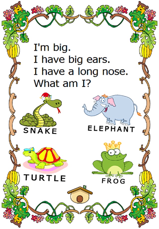What animal am I quiz english cartoon preschool worksheets screenshot 3