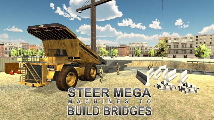 Army Bridge Construction Simulator – Mega machines & cargo crane driving game