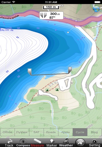 Wägitaler Sihl und Klöntaler GPS Navi Karte für bootfahren angeln und segeln screenshot 2