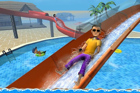Aqua Park Speed Coaster Slide Cool Water Race Simulator Game screenshot 4
