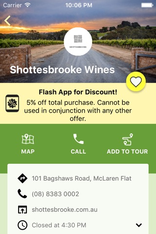 McLaren Vale Wineries App screenshot 4