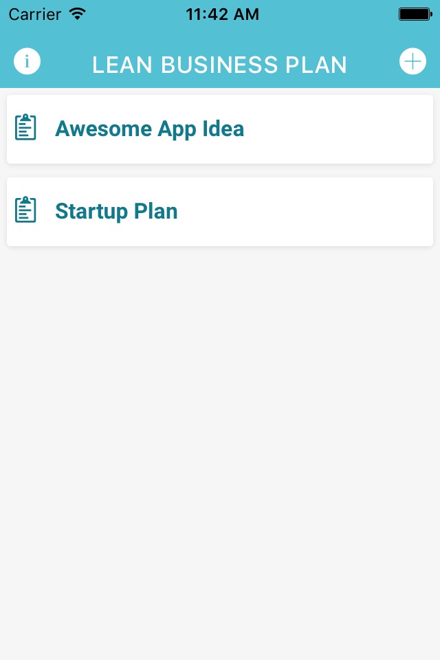 Lean Business Plan screenshot 2