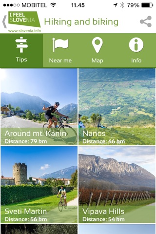 Hiking and Biking in Slovenia for iPhone screenshot 2