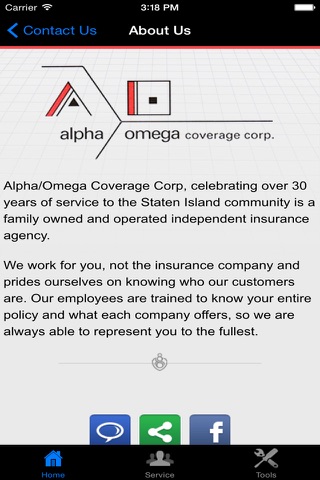 Alpha/Omega Coverage Corp screenshot 2