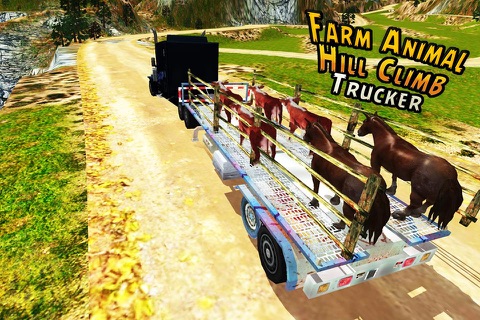 Farm Animal Hill Climb Trucker - Cattle Transportation Real Driving Game screenshot 2