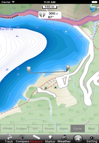 Wägitaler Sihl und Klöntaler HD - GPS Navi Karte für bootfahren angeln und segeln screenshot 2