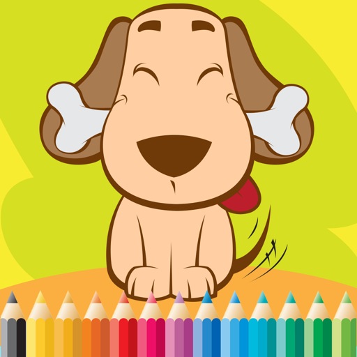 Dog Coloring Book For Kids: Drawing & Coloring page games free for learning skill iOS App