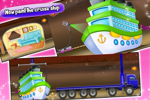 Kids Cruise Ship Factory – Build, design & decorate boat in this fun game screenshot 4