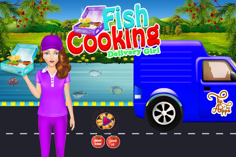 Fish Cooking Delivery Girls Games screenshot 4
