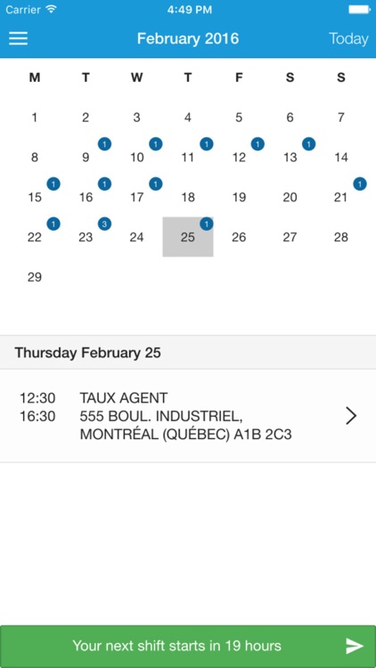 GardaWorld Schedule