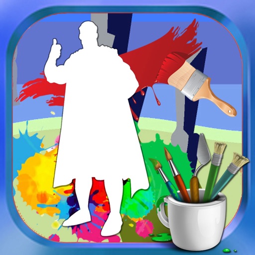 Coloring For Kids Games superman Edition iOS App