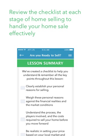 Ezome - Home Selling Simplified - Learn with lessons on how to sell your house, condo, or property! screenshot 4