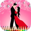 Icon Wedding Coloring Book: Learn to color and draw wedding card, Free games for children