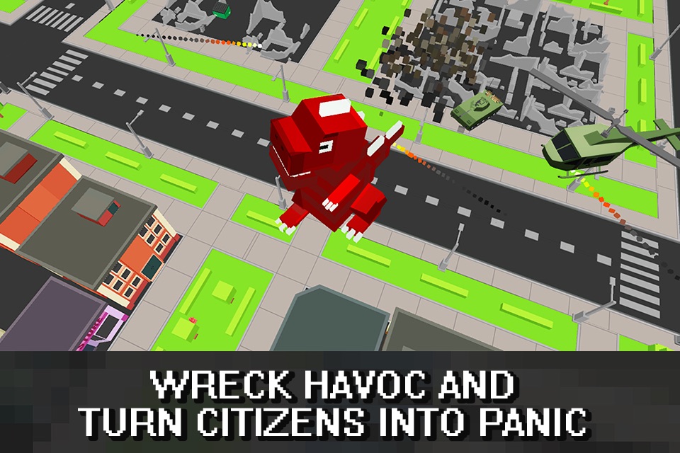 Cube Dino City Rampage 3D screenshot 2